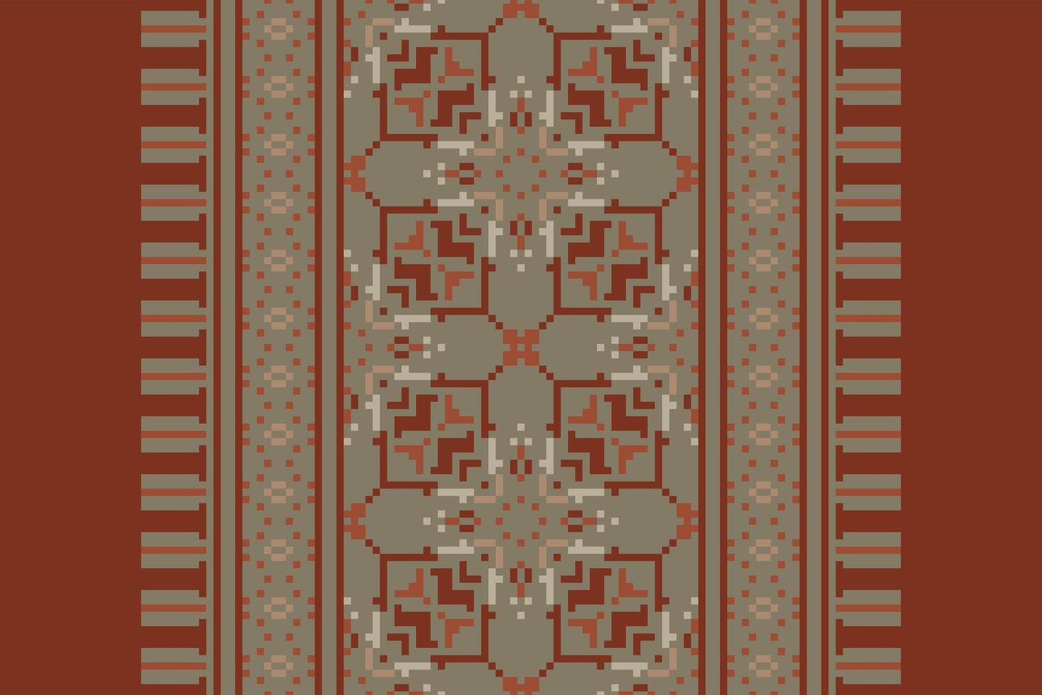 Anarkali frock design Seamless Australian aboriginal pattern Motif embroidery, Pixel Ikat embroidery Design for Print Texture fabric saree sari carpet. kurta patola saree vector