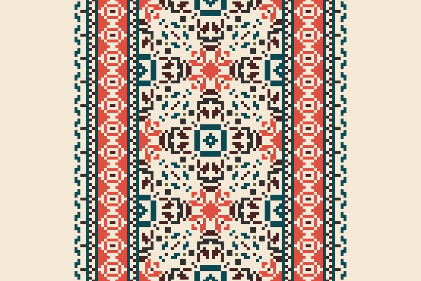 Anarkali frock design Seamless Australian aboriginal pattern Motif embroidery, Pixel Ikat embroidery Design for Print pattern vintage flower folk navajo patchwork pattern vector