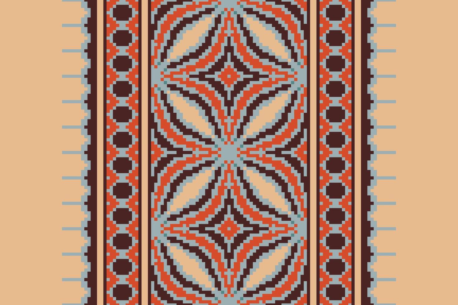 Anarkali frock design Seamless Mughal architecture Motif embroidery, Pixel Ikat embroidery Design for Print indonesian batik motif embroidery native american kurta mughal design vector