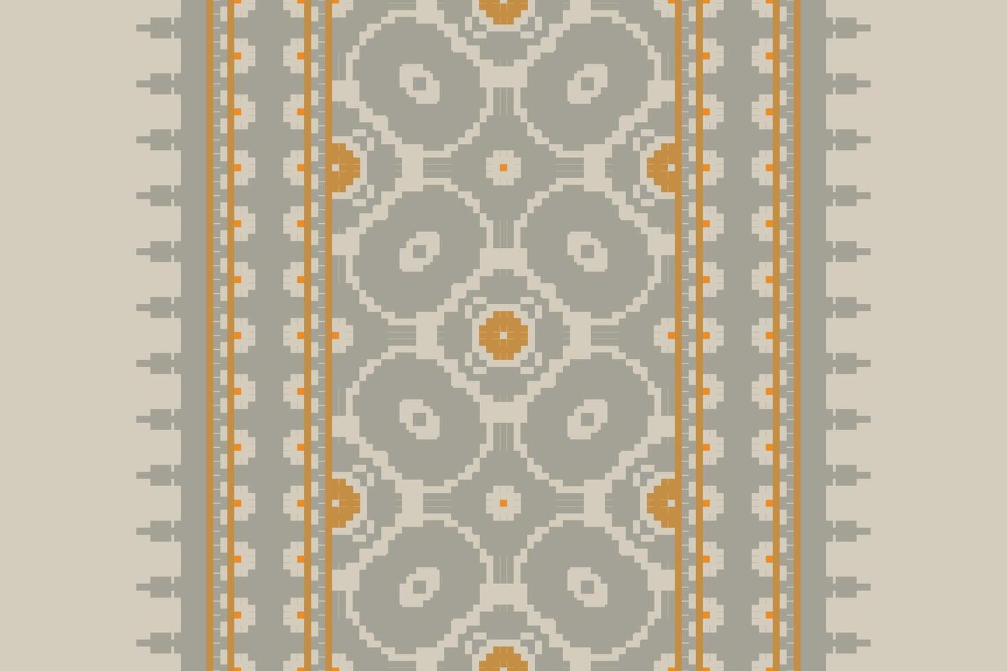 Anarkali frock design Seamless Mughal architecture Motif embroidery, Pixel Ikat embroidery Design for Print figure tribal ink on cloth patola sari vector