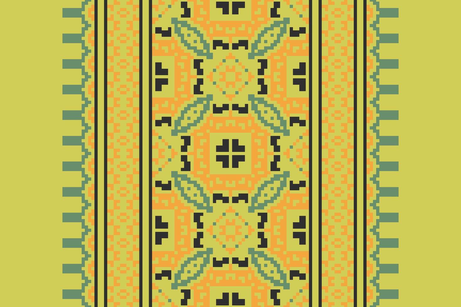 Anarkali frock design Seamless Scandinavian pattern Motif embroidery, Pixel Ikat embroidery Design for Print endless arabesque cloth dupatta shawl bandana print silk kurta men vector