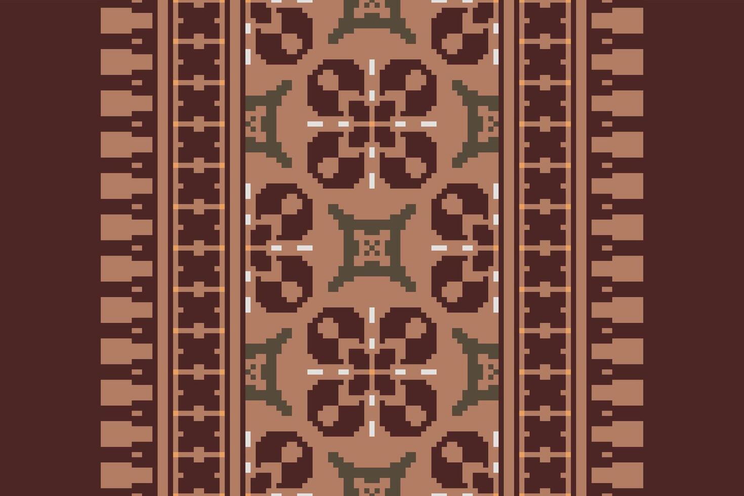 Kurta Pattern Seamless Native American, Motif embroidery, Pixel Ikat embroidery Design for Print endless arabesque cloth dupatta shawl bandana print silk kurta men vector