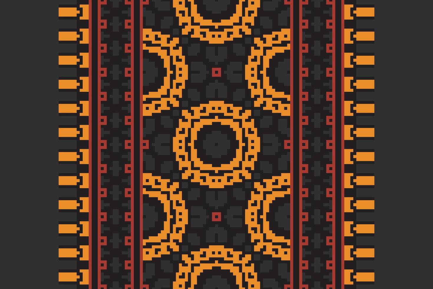 Anarkali frock design Seamless Scandinavian pattern Motif embroidery, Pixel Ikat embroidery Design for Print jacquard slavic pattern folklore pattern kente arabesque vector