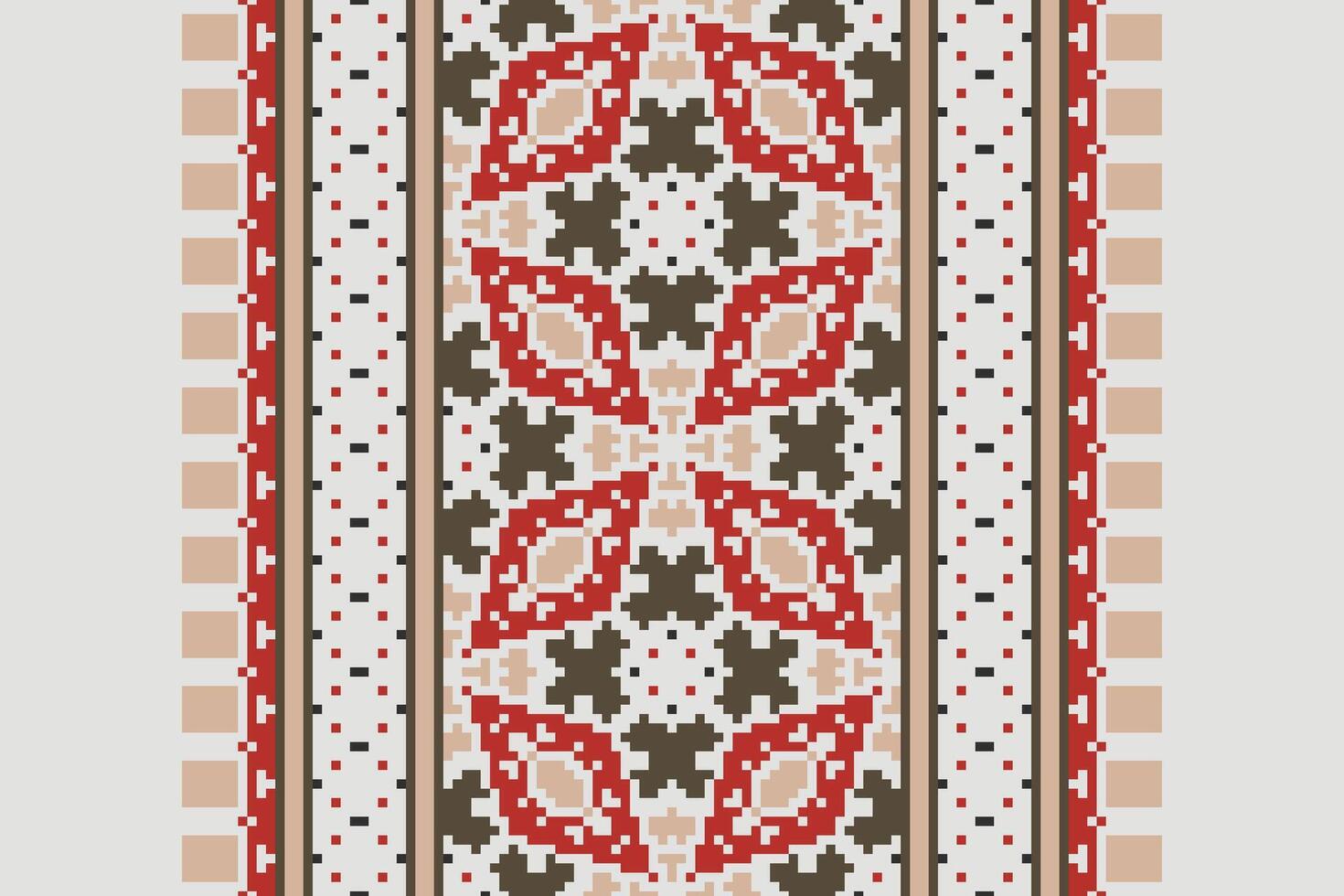 Anarkali frock design Seamless Scandinavian pattern Motif embroidery, Pixel Ikat embroidery Design for Print figure tribal ink on cloth patola sari vector