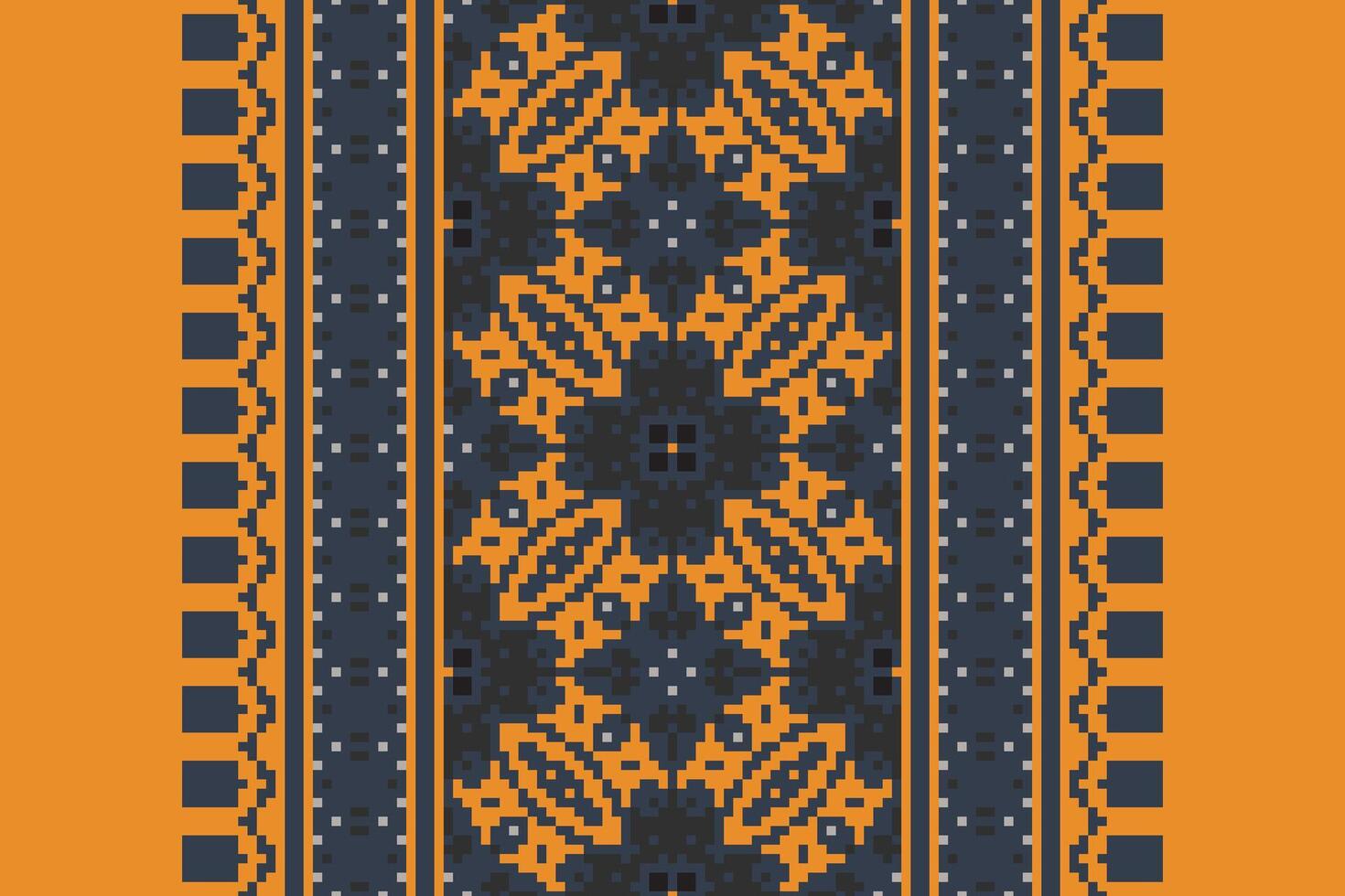 Anarkali frock design Seamless Scandinavian pattern Motif embroidery, Pixel Ikat embroidery Design for Print tapestry floral kimono repeat pattern lacing spanish motif vector