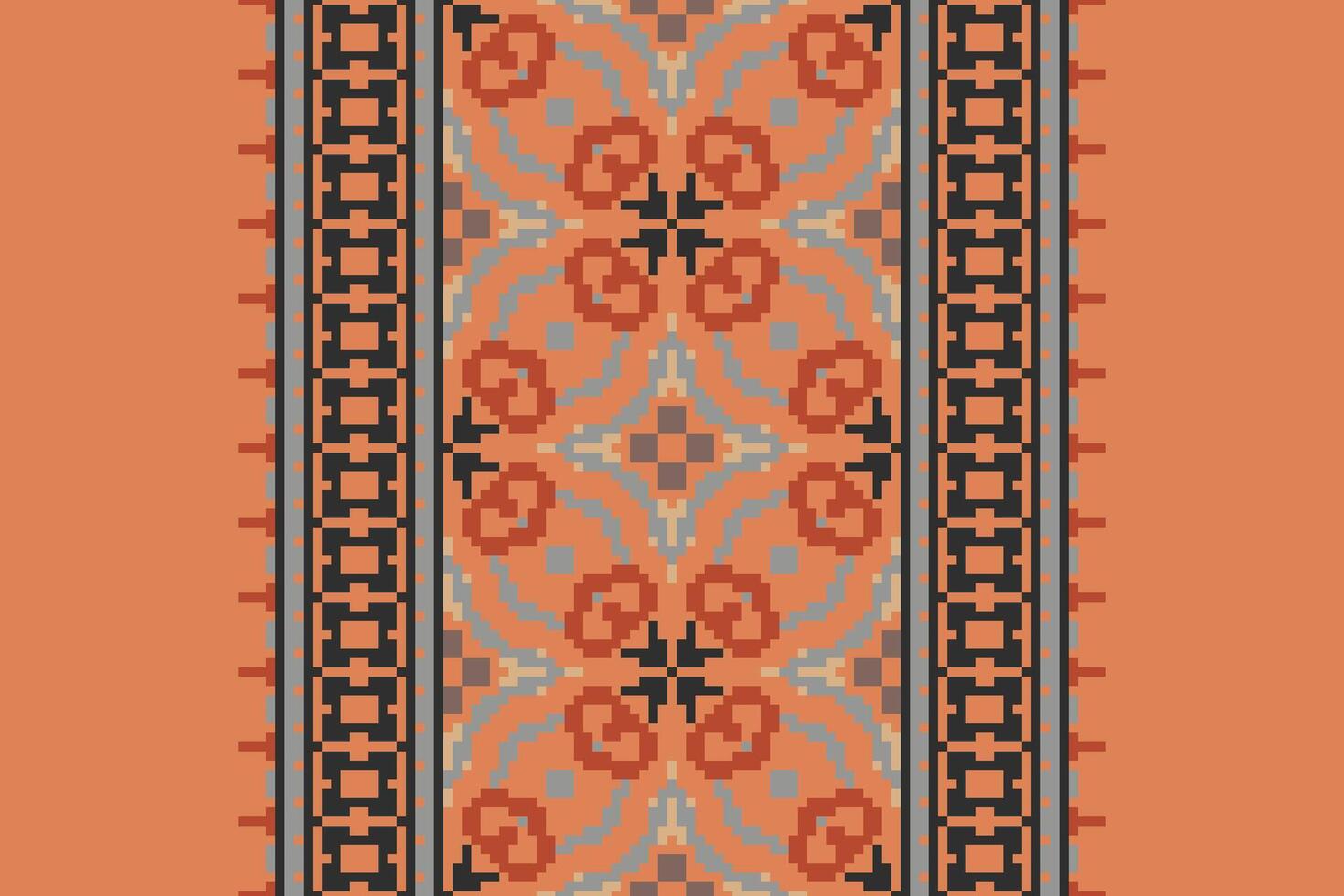 Kurta Pattern Seamless Native American, Motif embroidery, Pixel Ikat embroidery Design for Print tapestry floral kimono repeat pattern lacing spanish motif vector