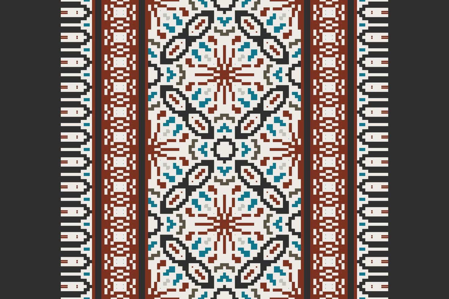 Kurta Pattern Seamless Native American, Motif embroidery, Pixel Ikat embroidery Design for Print egyptian pattern tibetan mandala bandanna vector