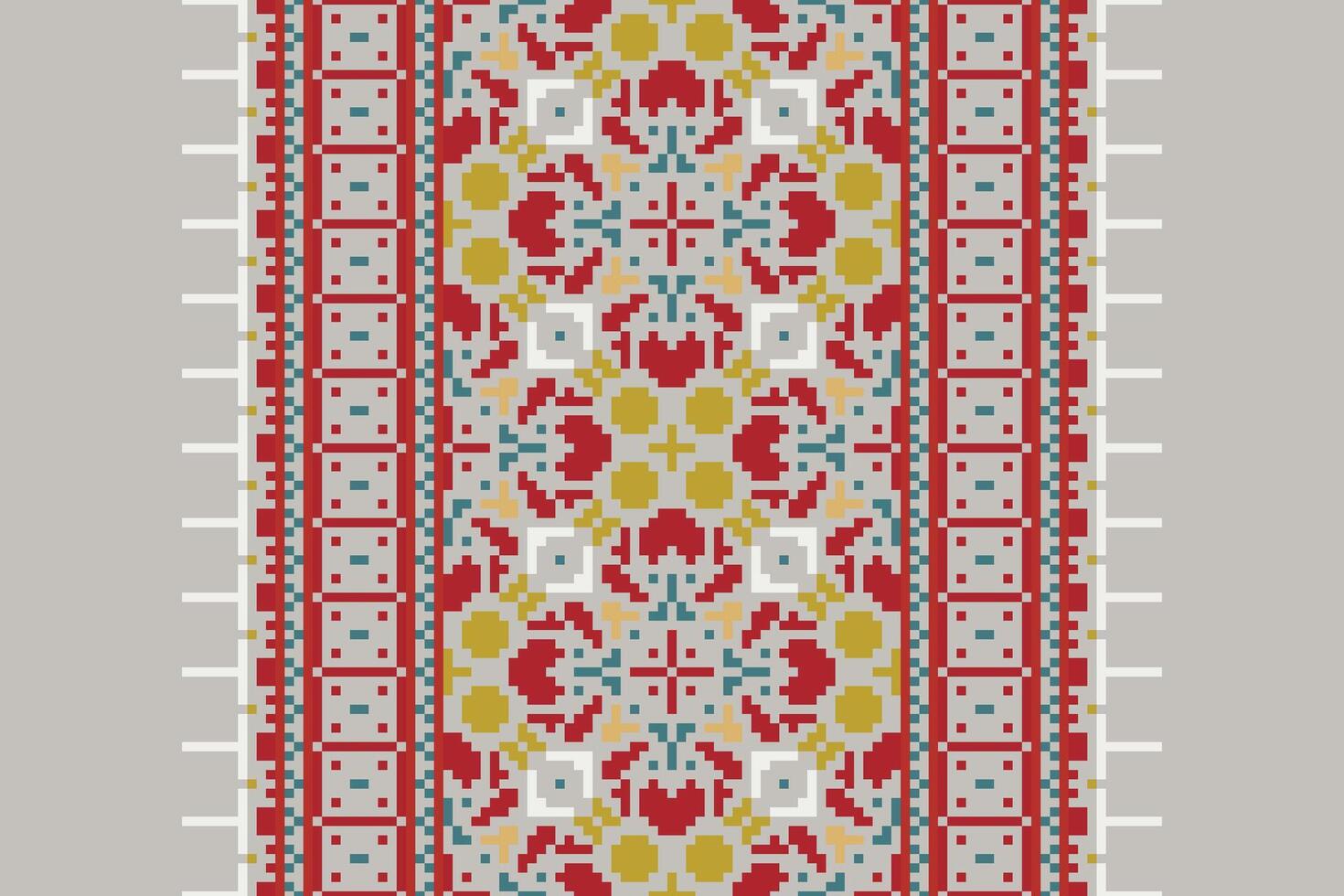 Kurta Pattern Seamless Australian aboriginal pattern Motif embroidery, Pixel Ikat embroidery Design for Print 60s paisley tie dye damascus ornament rugs hipster kurta pajama vector
