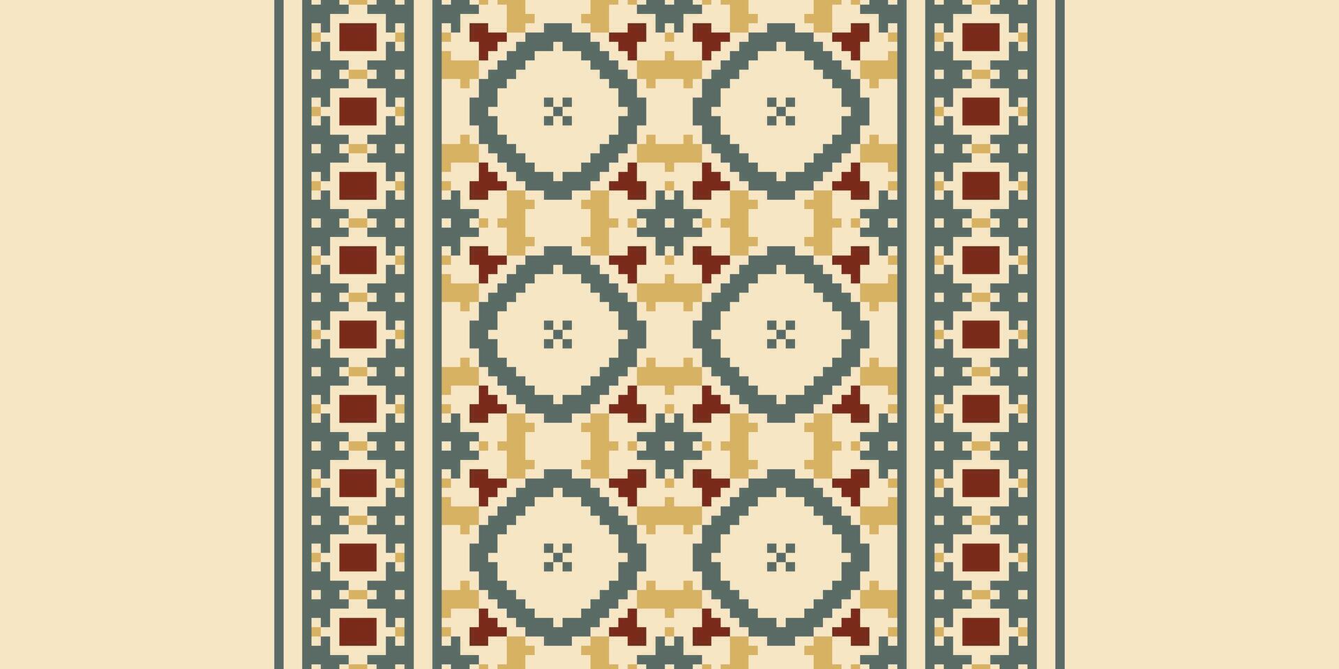 Patchwork pattern Seamless Scandinavian pattern Motif embroidery, Pixel Ikat embroidery Design for Print jacquard slavic pattern folklore pattern kente arabesque vector