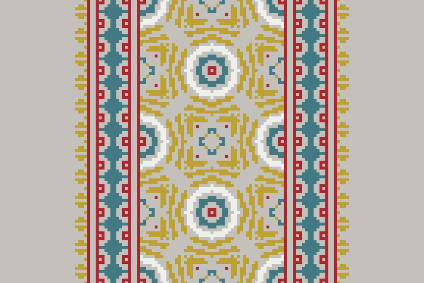 Kurta Pattern Seamless Australian aboriginal pattern Motif embroidery, Pixel Ikat embroidery Design for Print Texture fabric saree sari carpet. kurta patola saree vector