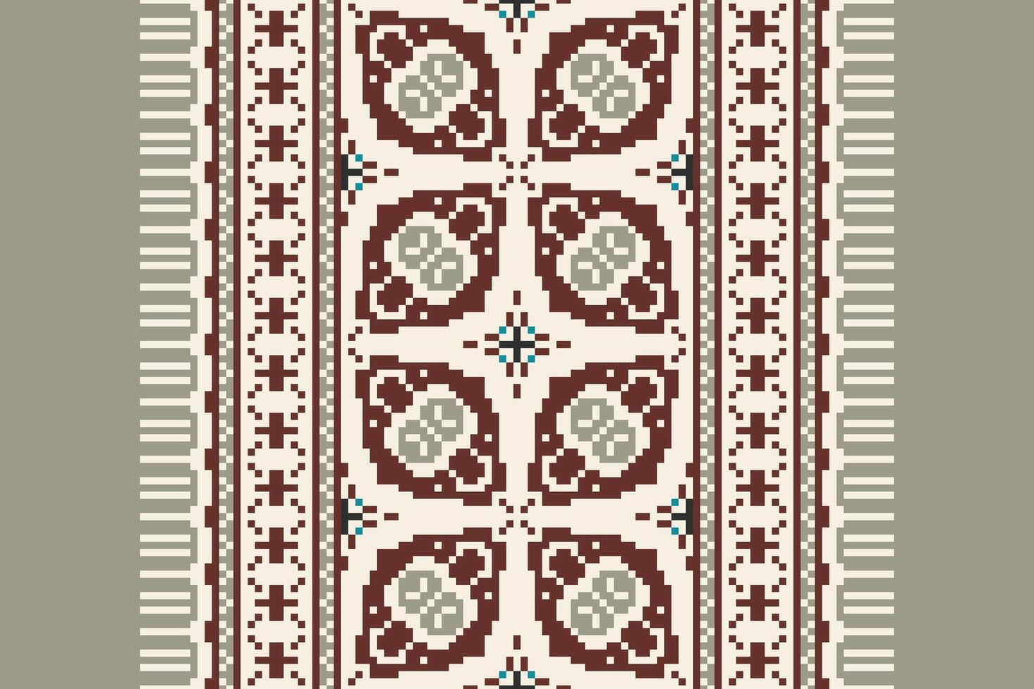 Kurta Pattern Seamless Australian aboriginal pattern Motif embroidery, Pixel Ikat embroidery Design for Print egyptian pattern tibetan mandala bandanna vector