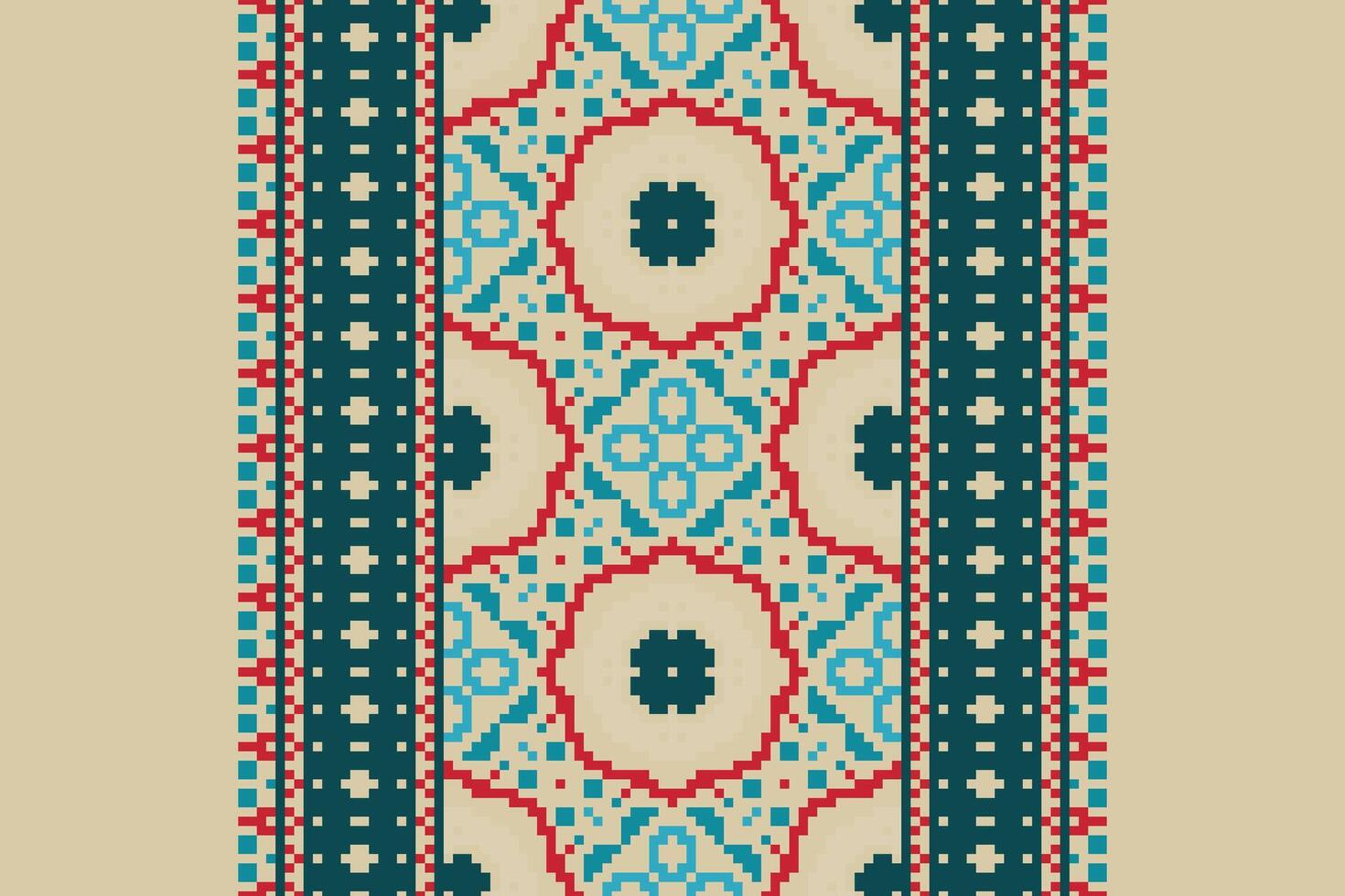 Kurta Pattern Seamless Australian aboriginal pattern Motif embroidery, Pixel Ikat embroidery Design for Print border embroidery ancient egypt vector