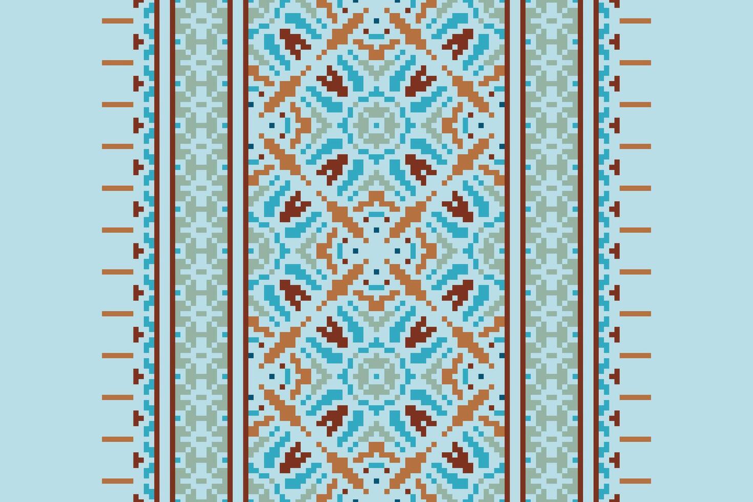 Kurta Pattern Seamless Scandinavian pattern Motif embroidery, Pixel Ikat embroidery Design for Print pattern vintage flower folk navajo patchwork pattern vector