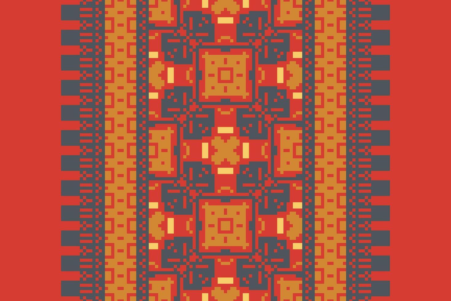 Punjabi Pattern Seamless Native American, Motif embroidery, Pixel Ikat embroidery Design for Print kurta pattern mughal motifs tapestry pattern floral repeat vector