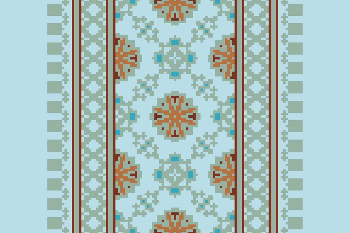 Kurta Pattern Seamless Scandinavian pattern Motif embroidery, Pixel Ikat embroidery Design for Print scandinavian pattern saree ethnic nativity gypsy pattern vector