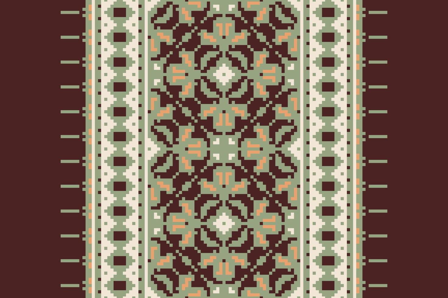 Punjabi Pattern Seamless Bandana print silk Motif embroidery, Pixel Ikat embroidery Design for Print pattern vintage flower folk navajo patchwork pattern vector