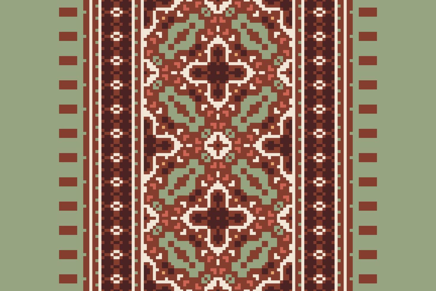 Punjabi Pattern Seamless Bandana print silk Motif embroidery, Pixel Ikat embroidery Design for Print border embroidery ancient egypt vector
