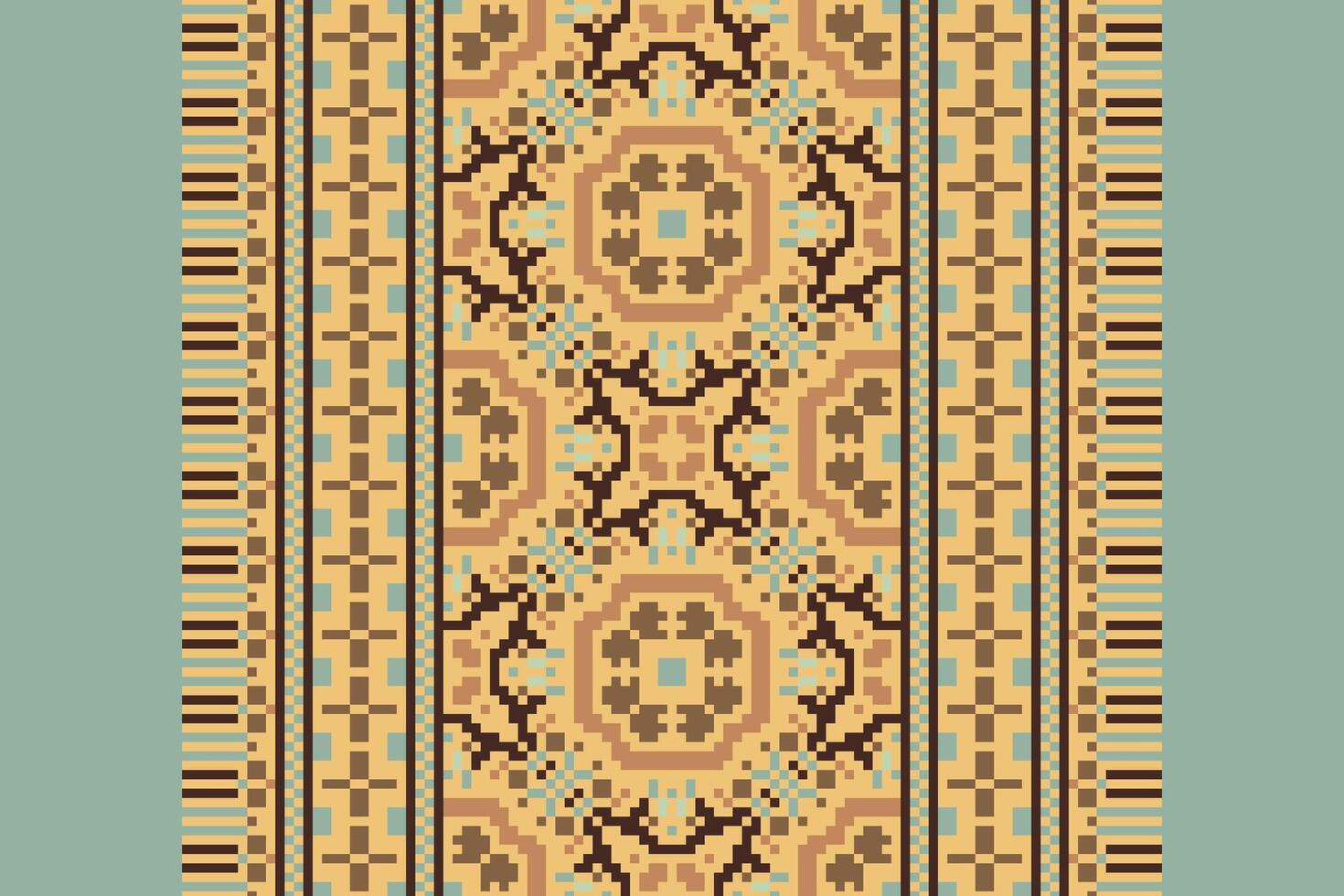 Punjabi Pattern Seamless Australian aboriginal pattern Motif embroidery, Pixel Ikat embroidery Design for Print endless arabesque cloth dupatta shawl bandana print silk kurta men vector