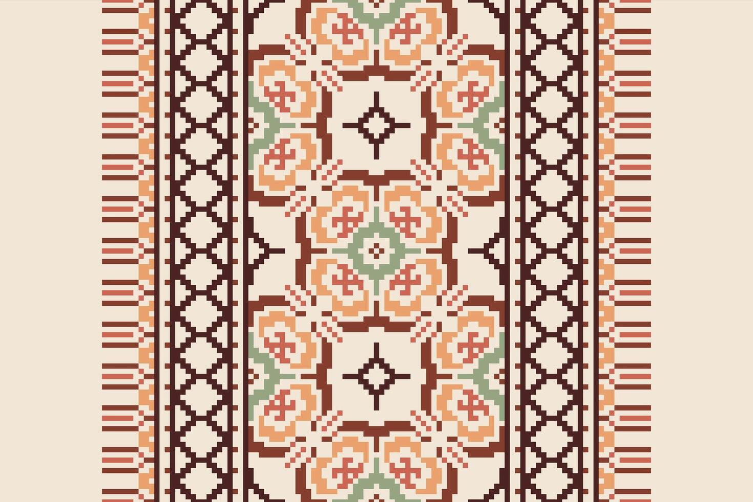 Punjabi Pattern Seamless Australian aboriginal pattern Motif embroidery, Pixel Ikat embroidery Design for Print figure tribal ink on cloth patola sari vector