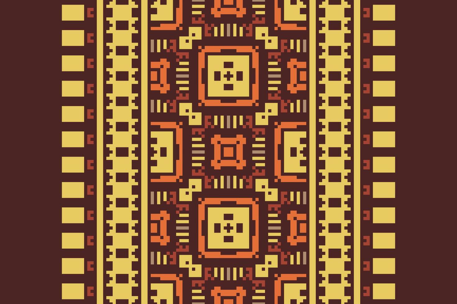 Punjabi Pattern Seamless Mughal architecture Motif embroidery, Pixel Ikat embroidery Design for Print kurta pattern mughal motifs tapestry pattern floral repeat vector