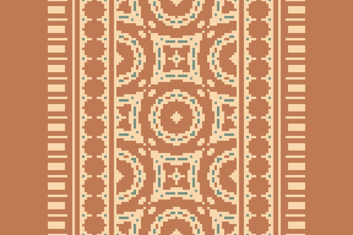 Punjabi Pattern Seamless Scandinavian pattern Motif embroidery, Pixel Ikat embroidery Design for Print figure tribal ink on cloth patola sari vector