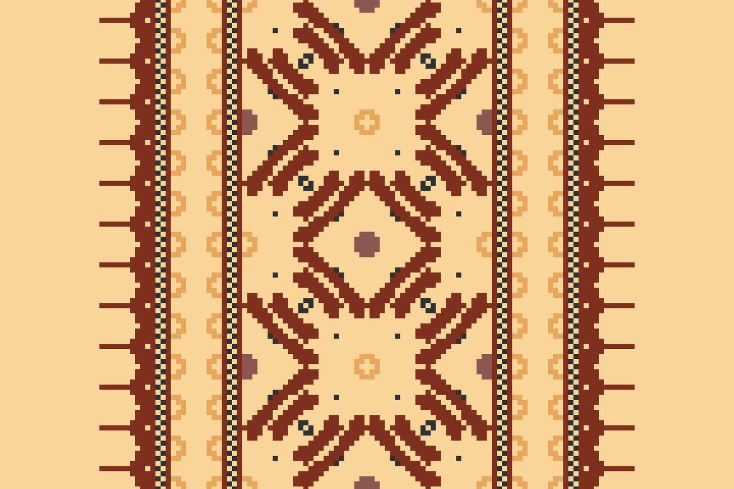 Punjabi Pattern Seamless Scandinavian pattern Motif embroidery, Pixel Ikat embroidery Design for Print indigenous art aboriginal art pattern floral kurti mughal border vector