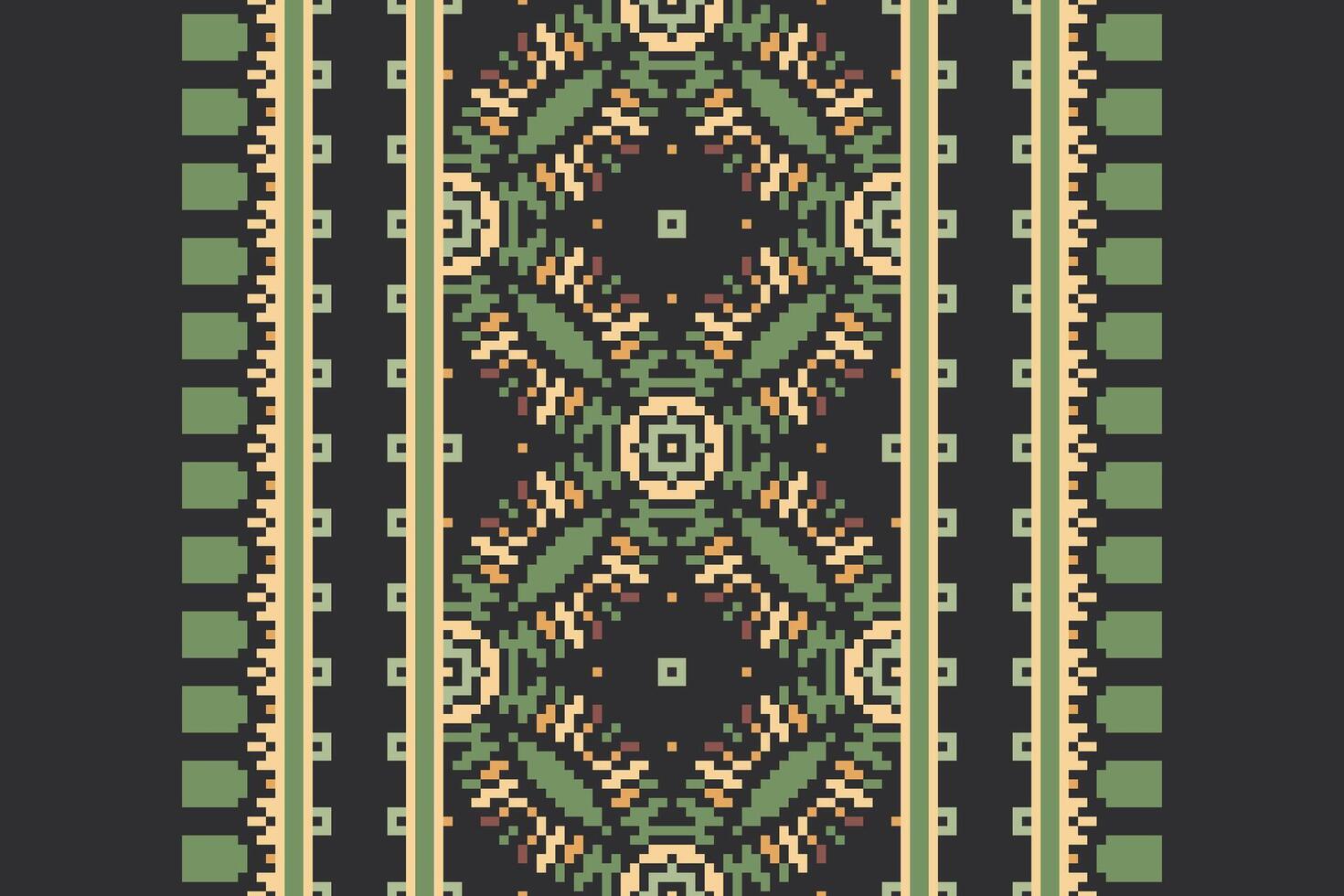 Punjabi Pattern Seamless Scandinavian pattern Motif embroidery, Pixel Ikat embroidery Design for Print jacquard slavic pattern folklore pattern kente arabesque vector