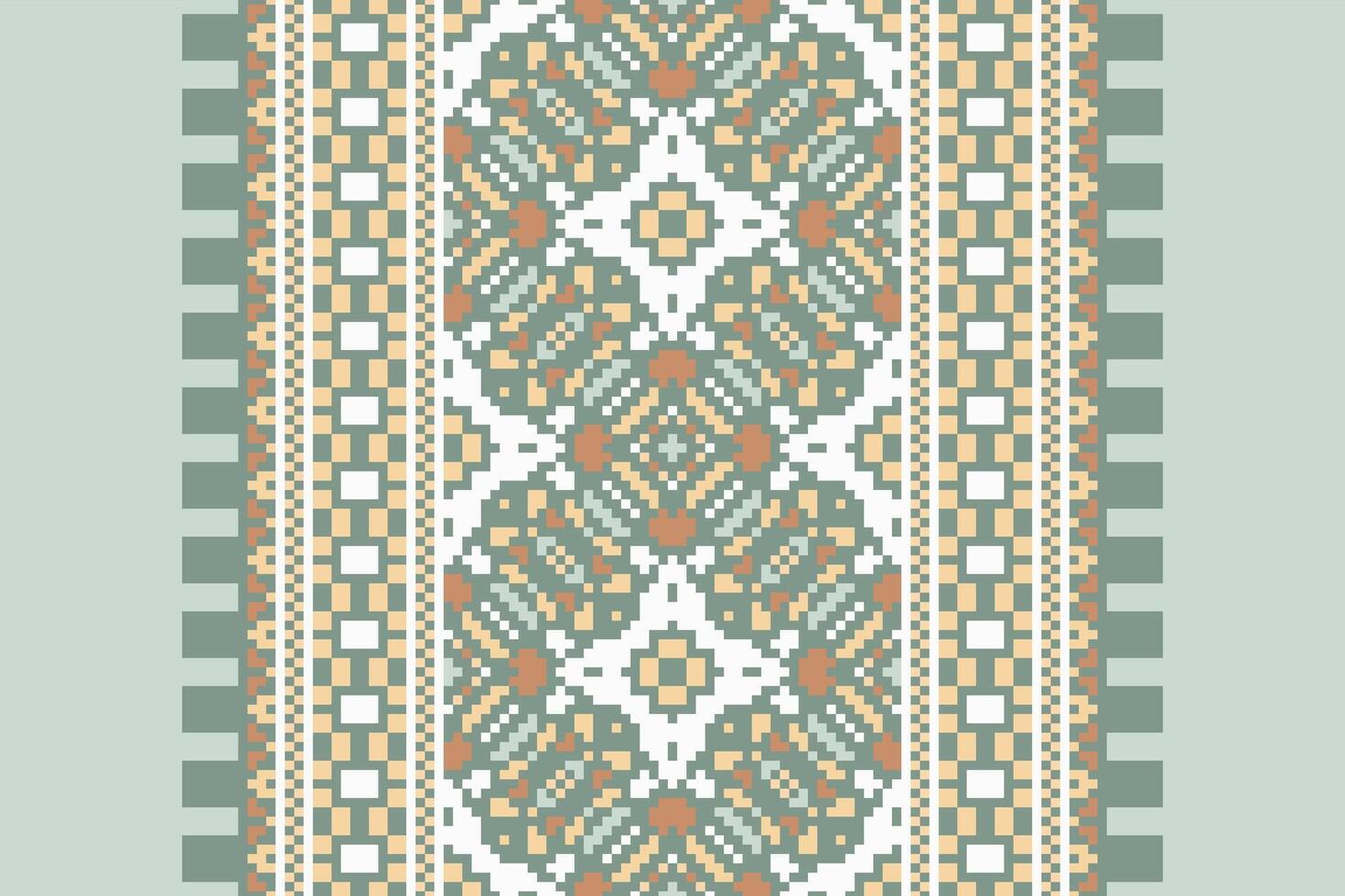 Churidar Pattern Seamless Native American, Motif embroidery, Pixel Ikat embroidery Design for Print Texture fabric saree sari carpet. kurta patola saree vector