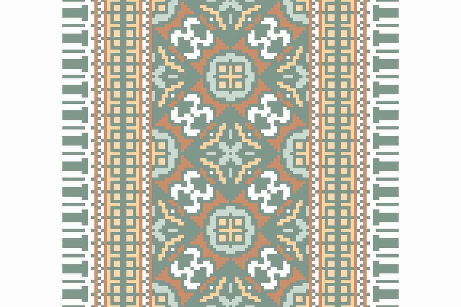 Churidar Pattern Seamless Native American, Motif embroidery, Pixel Ikat embroidery Design for Print endless arabesque cloth dupatta shawl bandana print silk kurta men vector