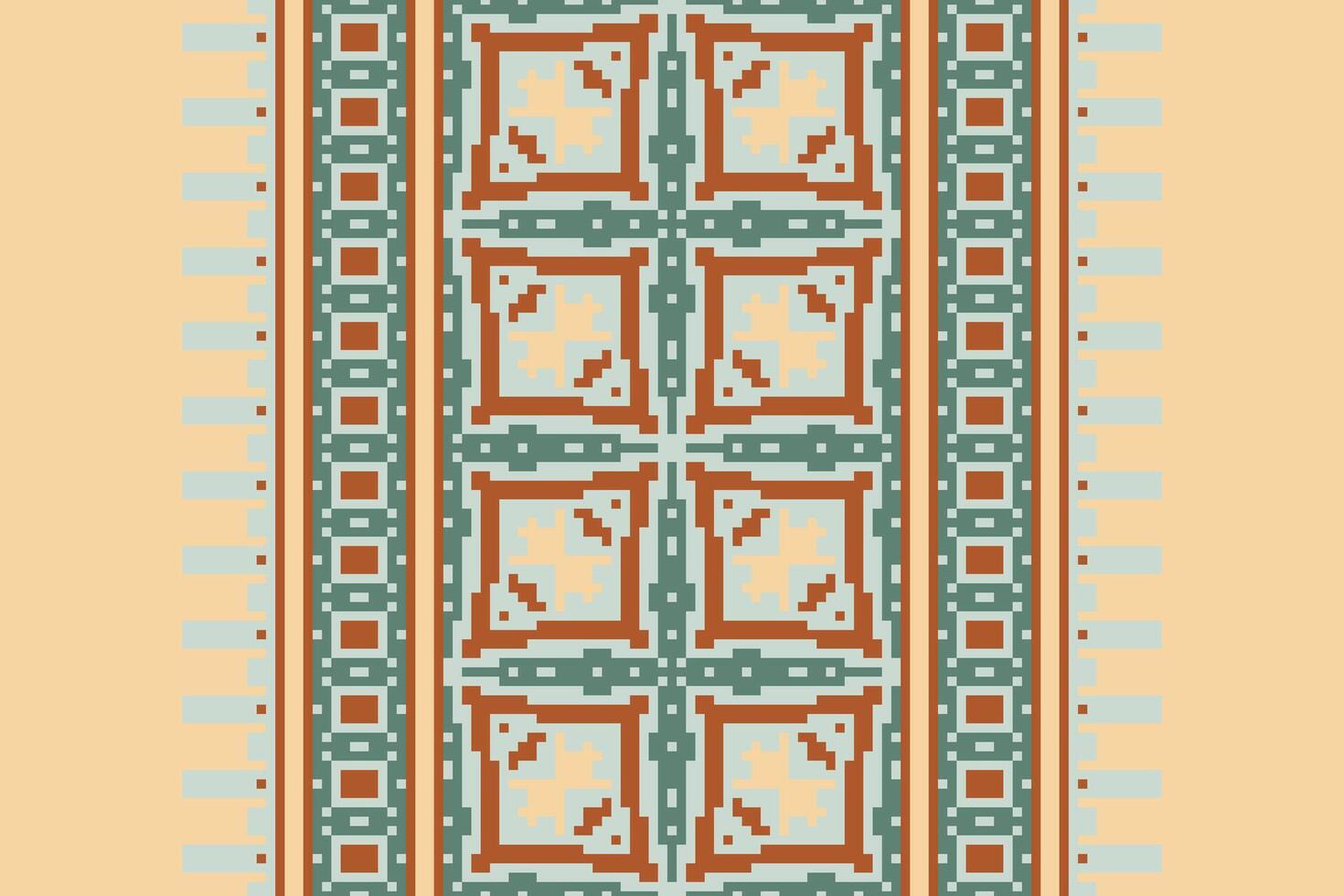Churidar Pattern Seamless Native American, Motif embroidery, Pixel Ikat embroidery Design for Print indonesian batik motif embroidery native american kurta mughal design vector