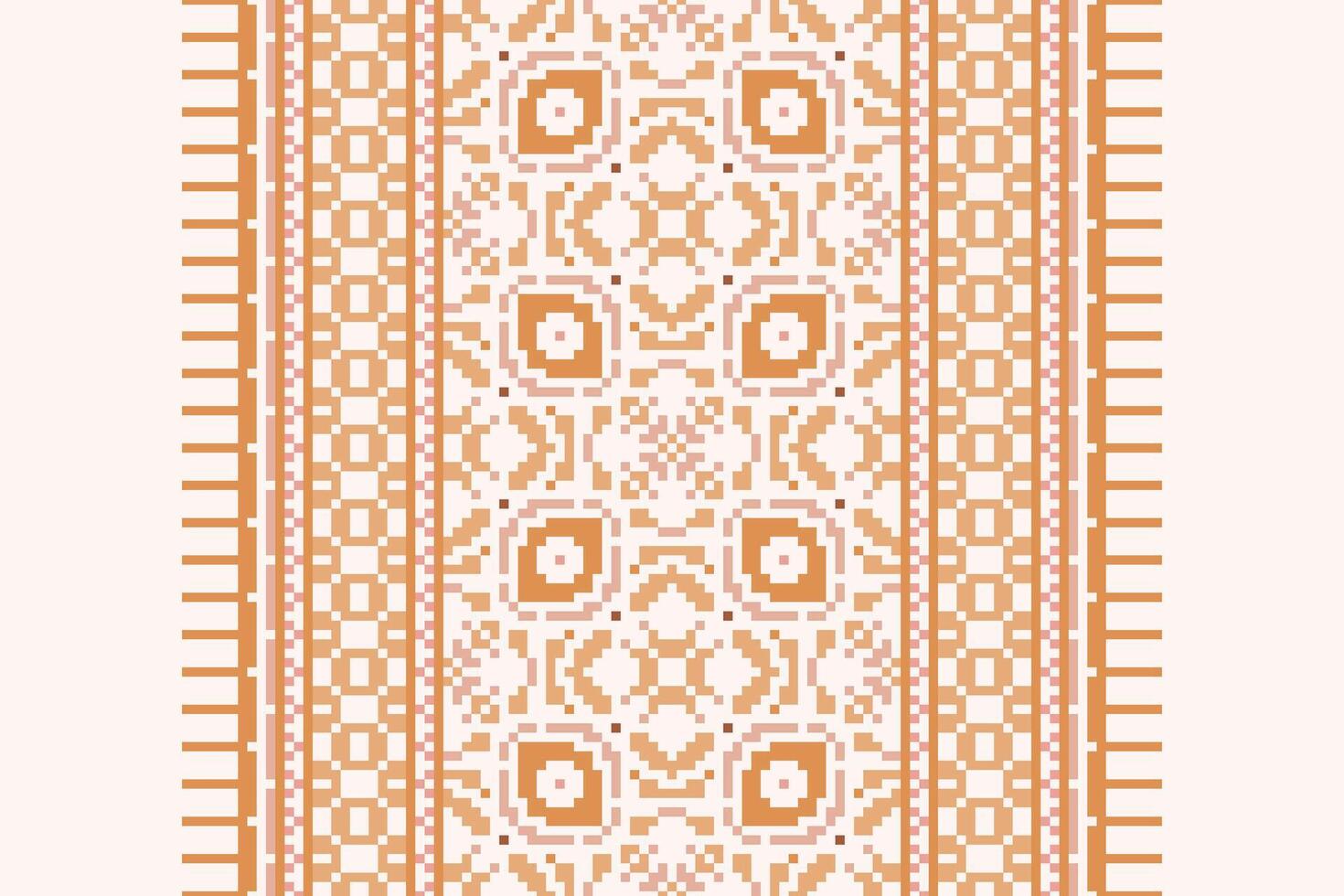 Churidar Pattern Seamless Bandana print silk Motif embroidery, Pixel Ikat embroidery Design for Print endless arabesque cloth dupatta shawl bandana print silk kurta men vector