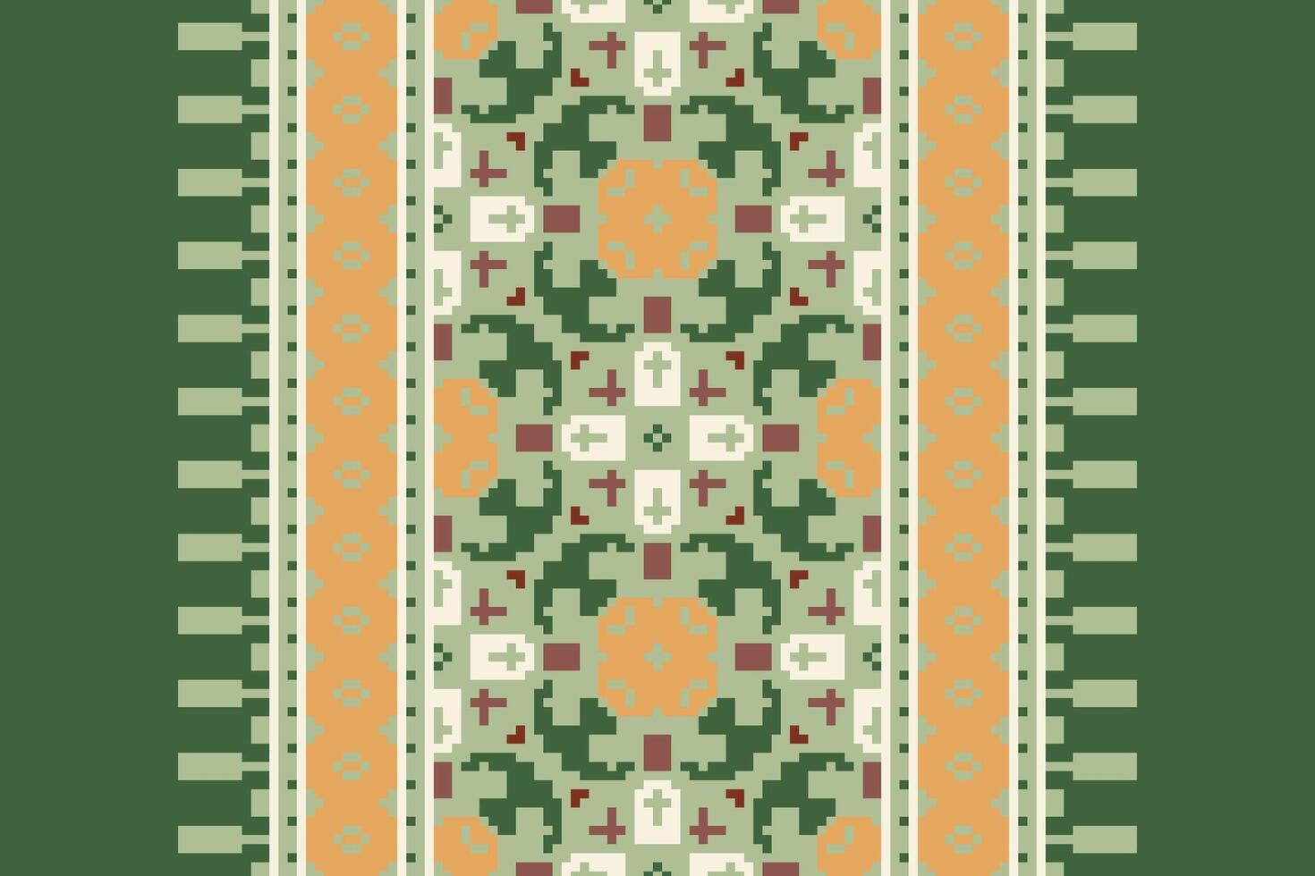 Churidar Pattern Seamless Bandana print silk Motif embroidery, Pixel Ikat embroidery Design for Print kurta pattern mughal motifs tapestry pattern floral repeat vector