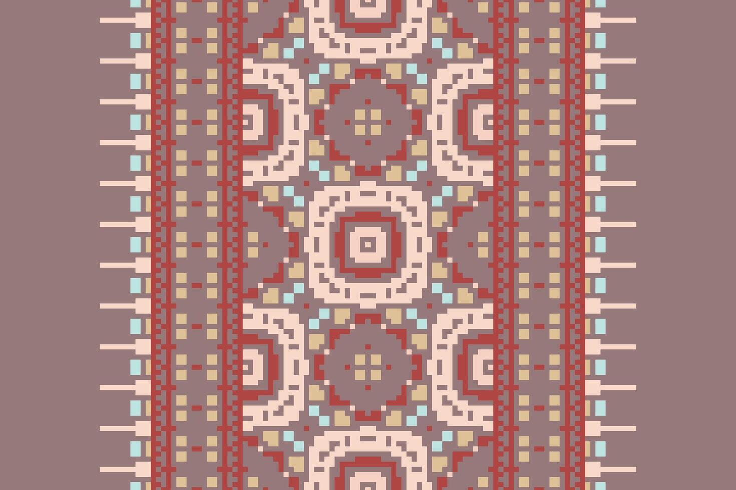 Churidar Pattern Seamless Bandana print silk Motif embroidery, Pixel Ikat embroidery Design for Print egyptian pattern tibetan mandala bandanna vector