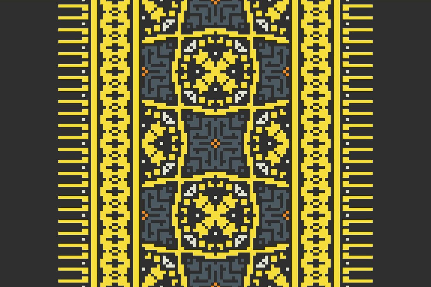 Churidar Pattern Seamless Mughal architecture Motif embroidery, Pixel Ikat embroidery Design for Print kurta pattern mughal motifs tapestry pattern floral repeat vector