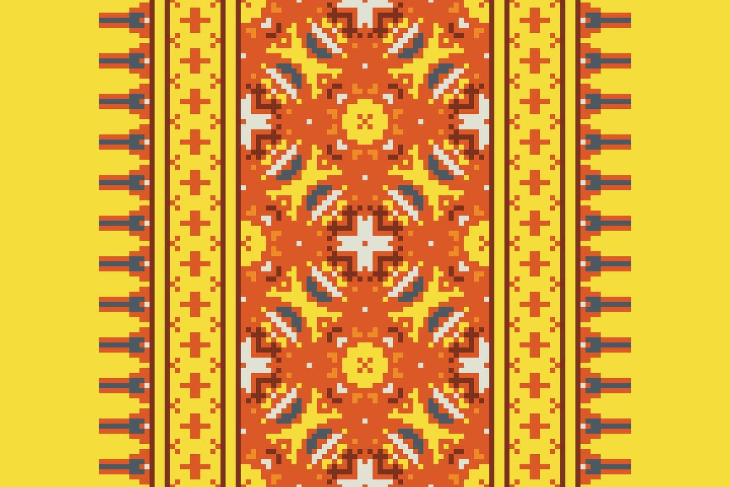 Churidar Pattern Seamless Mughal architecture Motif embroidery, Pixel Ikat embroidery Design for Print indigenous art aboriginal art pattern floral kurti mughal border vector