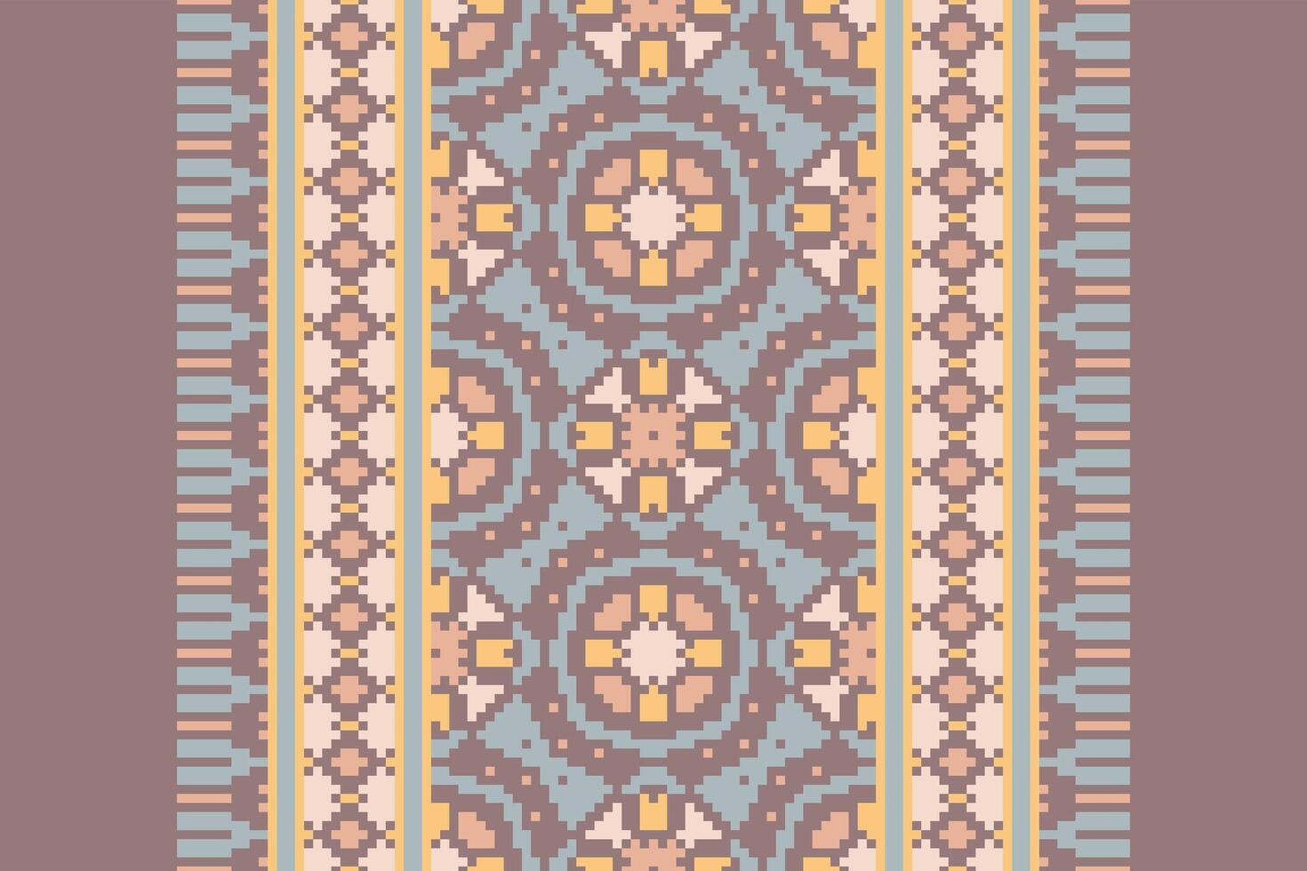 Churidar Pattern Seamless Scandinavian pattern Motif embroidery, Pixel Ikat embroidery Design for Print figure tribal ink on cloth patola sari vector
