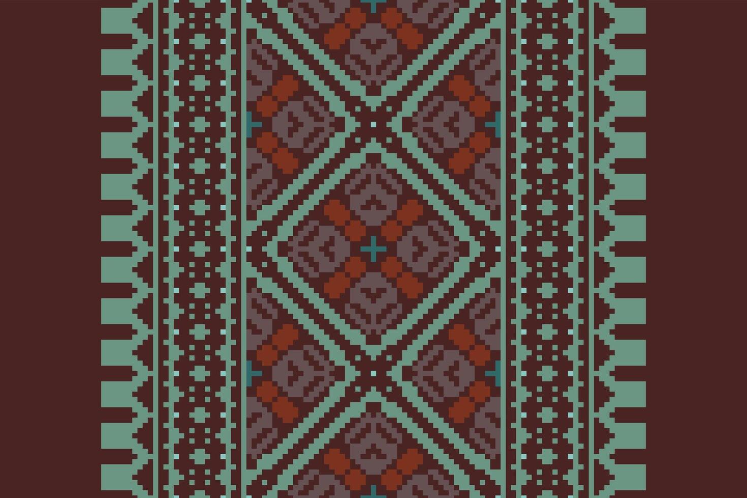 Churidar Pattern Seamless Scandinavian pattern Motif embroidery, Pixel Ikat embroidery Design for Print endless arabesque cloth dupatta shawl bandana print silk kurta men vector