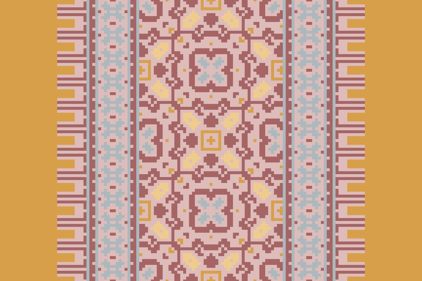 Dhoti Pattern Seamless Native American, Motif embroidery, Pixel Ikat embroidery Design for Print border embroidery ancient egypt vector