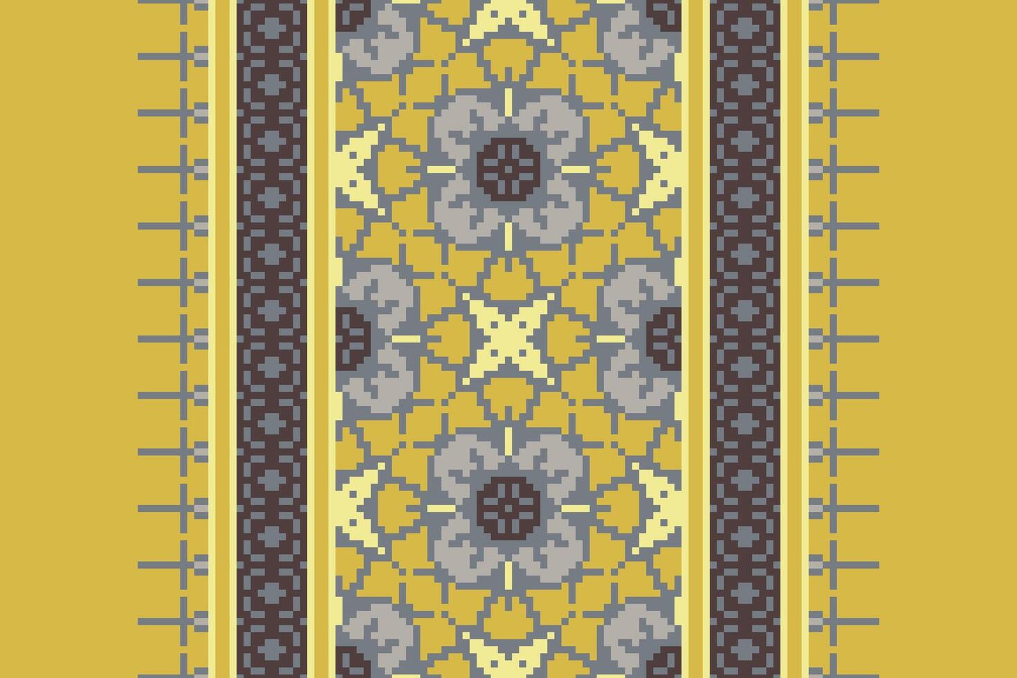 Dhoti Pattern Seamless Native American, Motif embroidery, Pixel Ikat embroidery Design for Print indigenous art aboriginal art pattern floral kurti mughal border vector