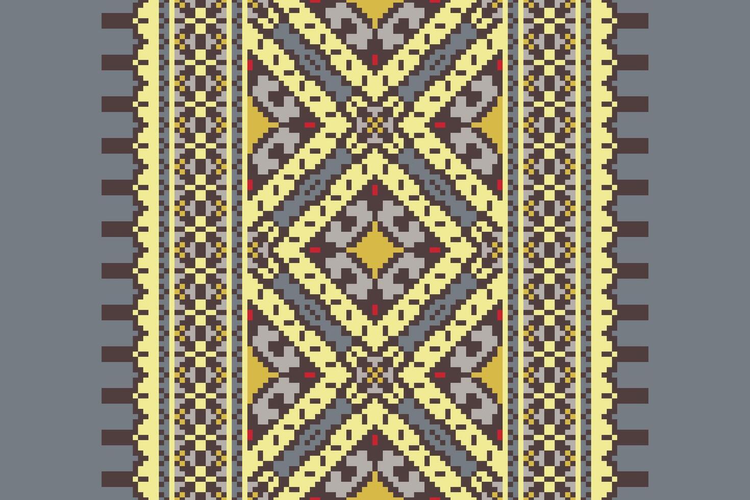 Dhoti Pattern Seamless Native American, Motif embroidery, Pixel Ikat embroidery Design for Print scarf hijab pattern kerchief Pixel Ikat Silk kurti model mughal patterns vector