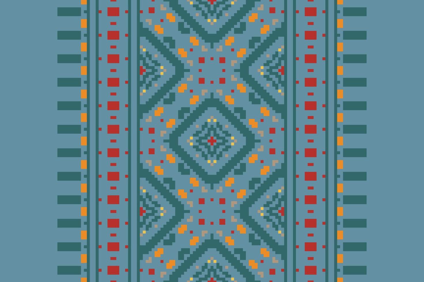 Dhoti Pattern Seamless Australian aboriginal pattern Motif embroidery, Pixel Ikat embroidery Design for Print vyshyvanka placemat quilt sarong sarong beach kurtis Indian motifs vector