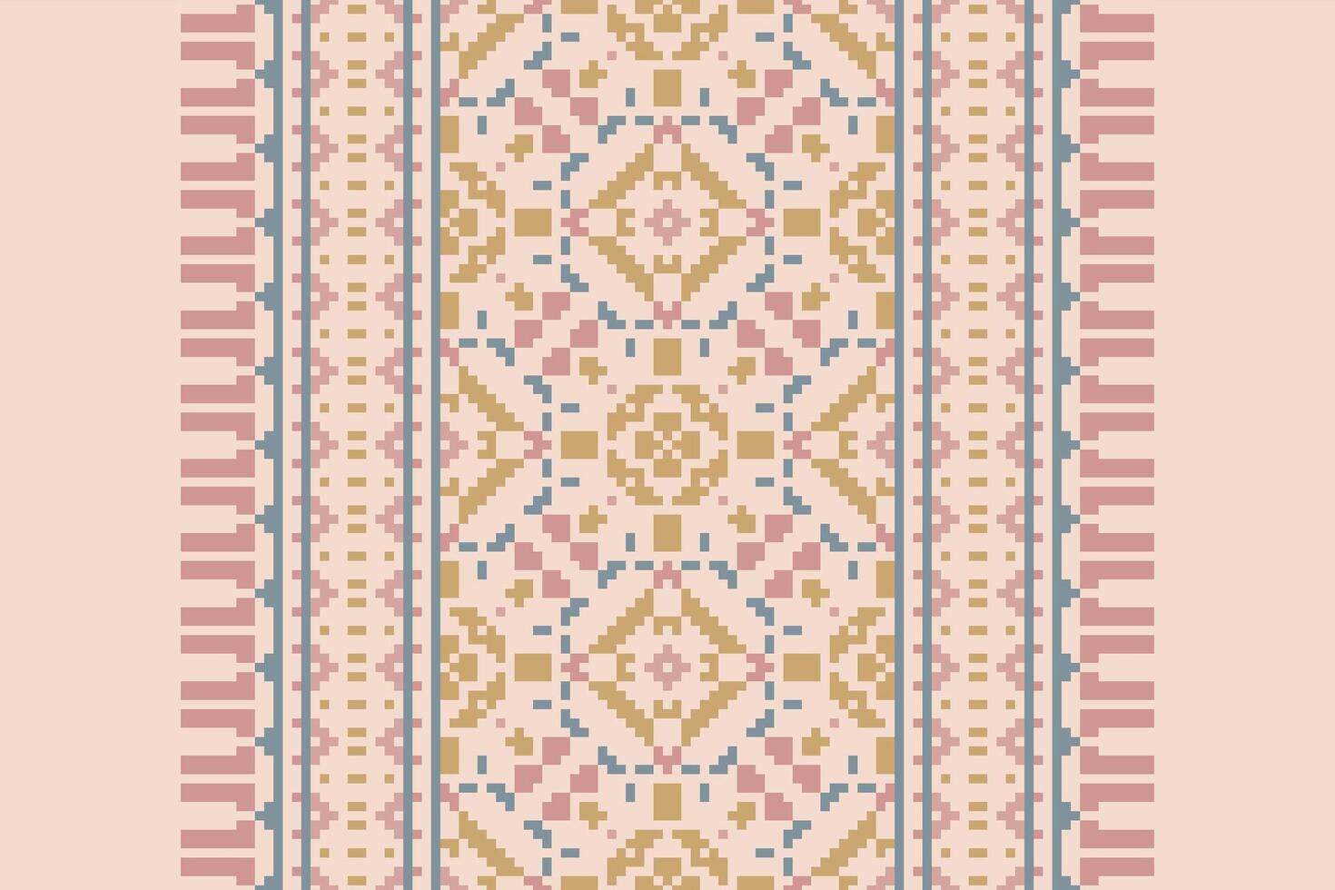 Dhoti Pattern Seamless Native American, Motif embroidery, Pixel Ikat embroidery Design for Print jacquard slavic pattern folklore pattern kente arabesque vector