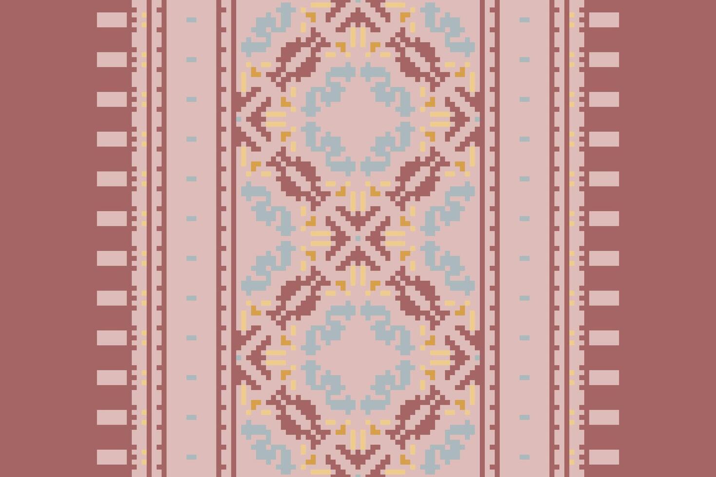 Dhoti Pattern Seamless Native American, Motif embroidery, Pixel Ikat embroidery Design for Print egyptian pattern tibetan mandala bandanna vector