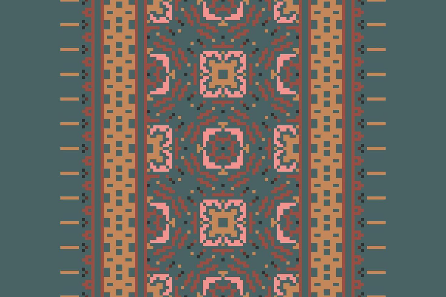 Dhoti Pattern Seamless Bandana print silk Motif embroidery, Pixel Ikat embroidery Design for Print australian curtain pattern geometric pillow model kurti mughal flowers vector