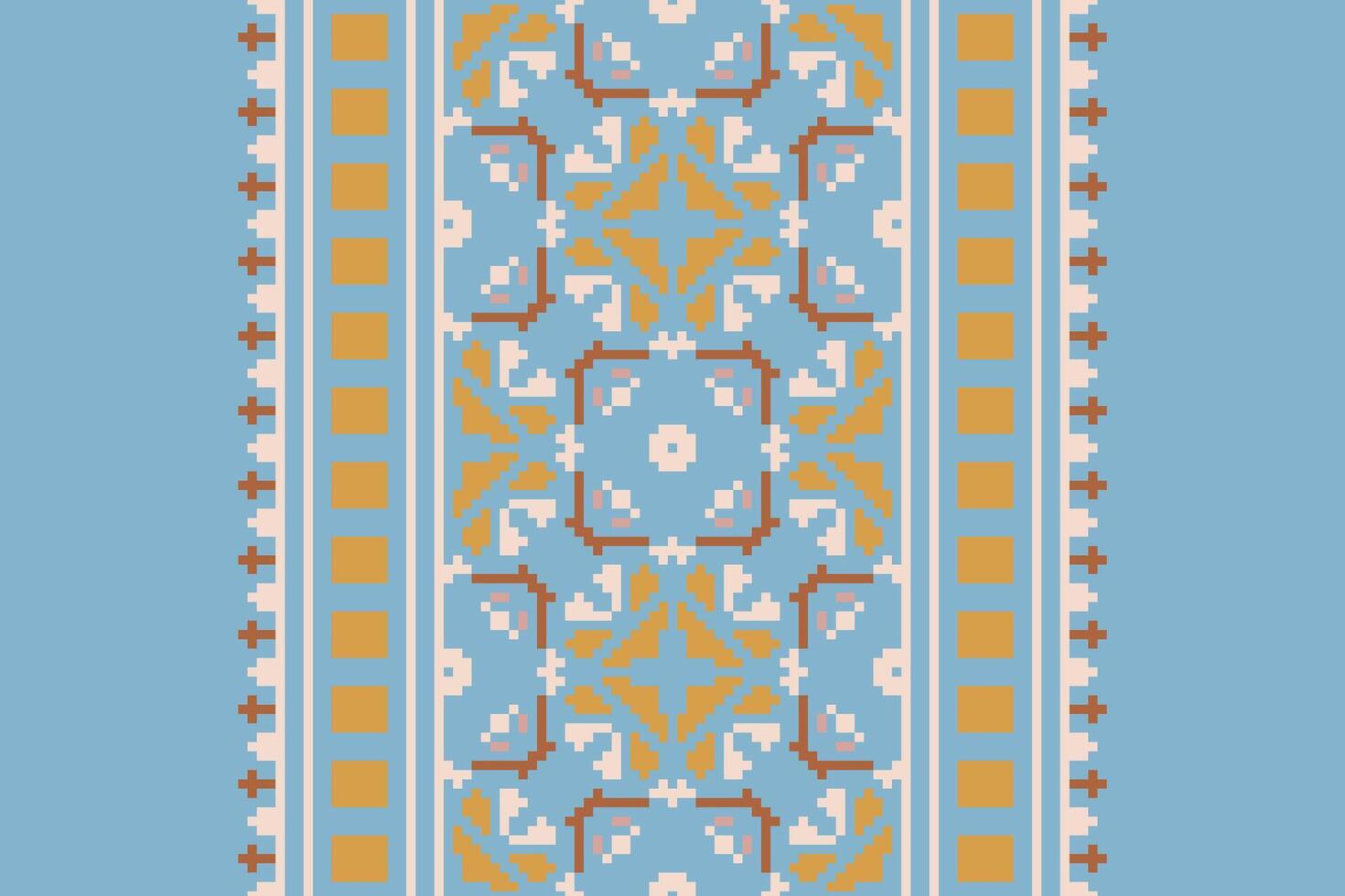 Dhoti Pattern Seamless Bandana print silk Motif embroidery, Pixel Ikat embroidery Design for Print kurta pattern mughal motifs tapestry pattern floral repeat vector