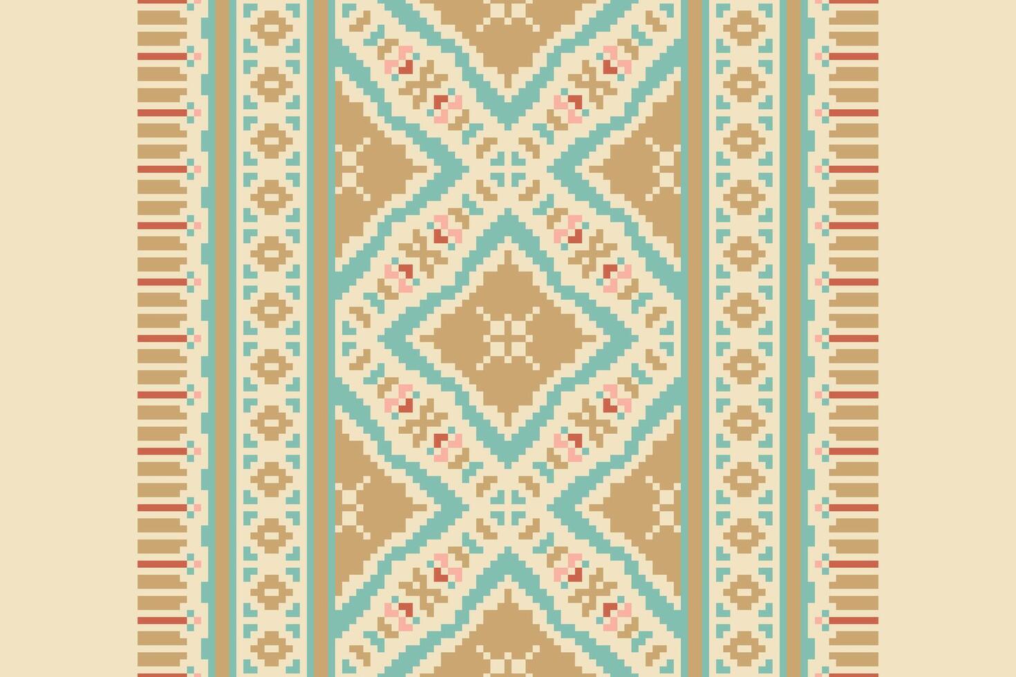 Dhoti Pattern Seamless Native American, Motif embroidery, Pixel Ikat embroidery Design for Print lace pattern turkish ceramic ancient egypt art jacquard pattern vector