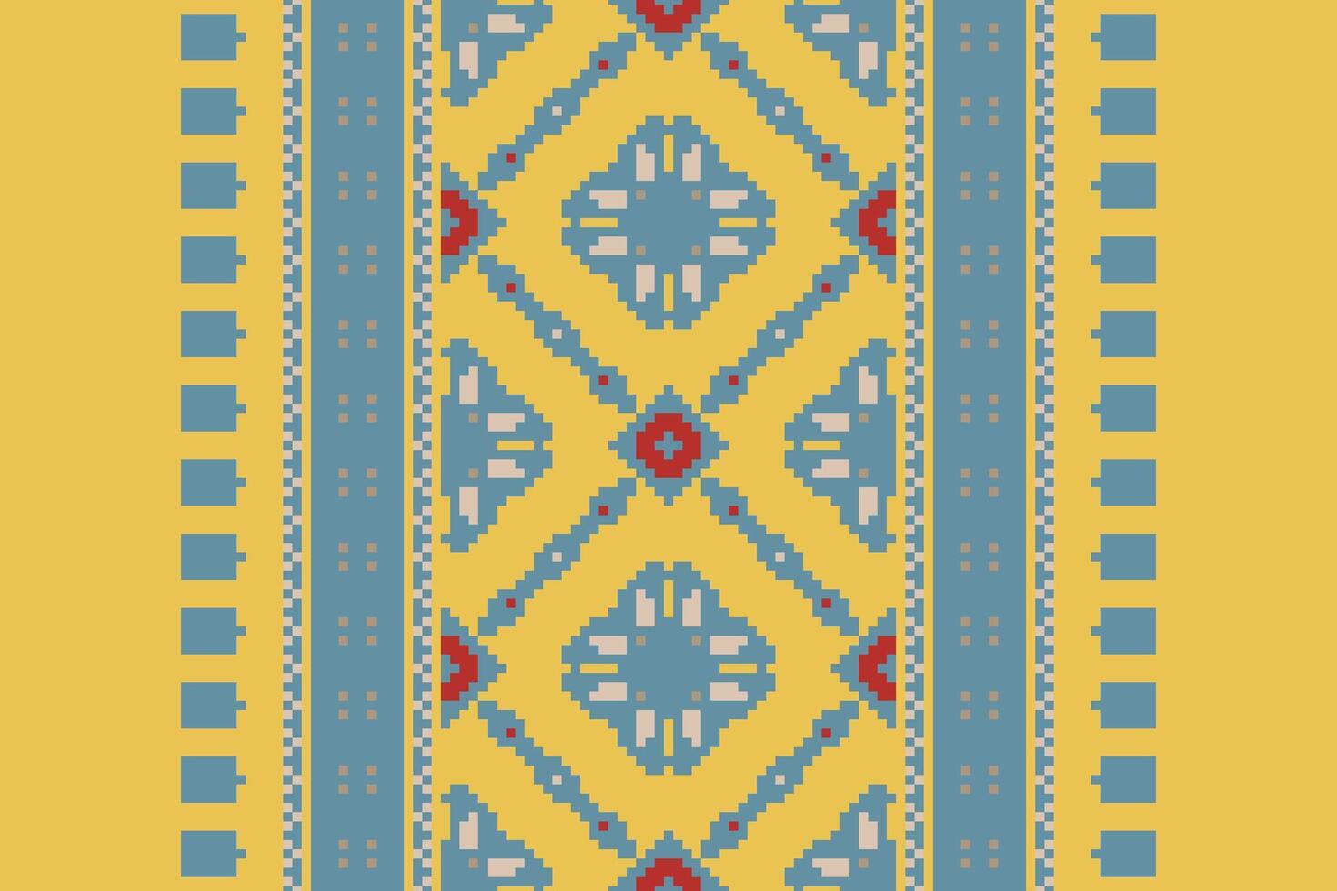 Dhoti Pattern Seamless Australian aboriginal pattern Motif embroidery, Pixel Ikat embroidery Design for Print Texture fabric saree sari carpet. kurta patola saree vector