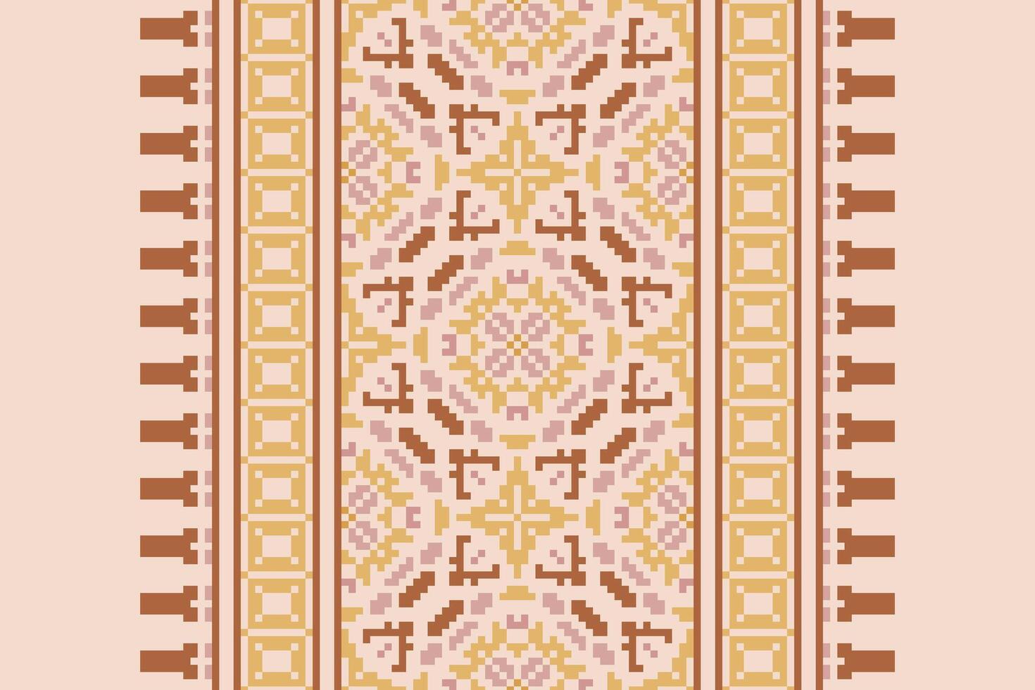 Dhoti Pattern Seamless Bandana print silk Motif embroidery, Pixel Ikat embroidery Design for Print scandinavian pattern saree ethnic nativity gypsy pattern vector