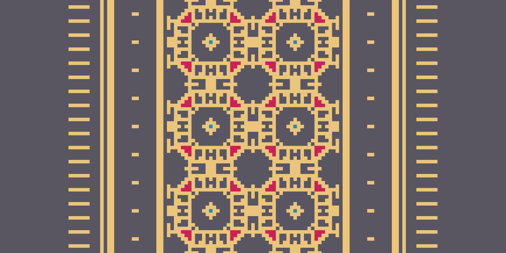 Tie dye Pattern Seamless Bandana print silk Motif embroidery, Pixel Ikat embroidery Design for Print indigenous art aboriginal art pattern floral kurti mughal border vector