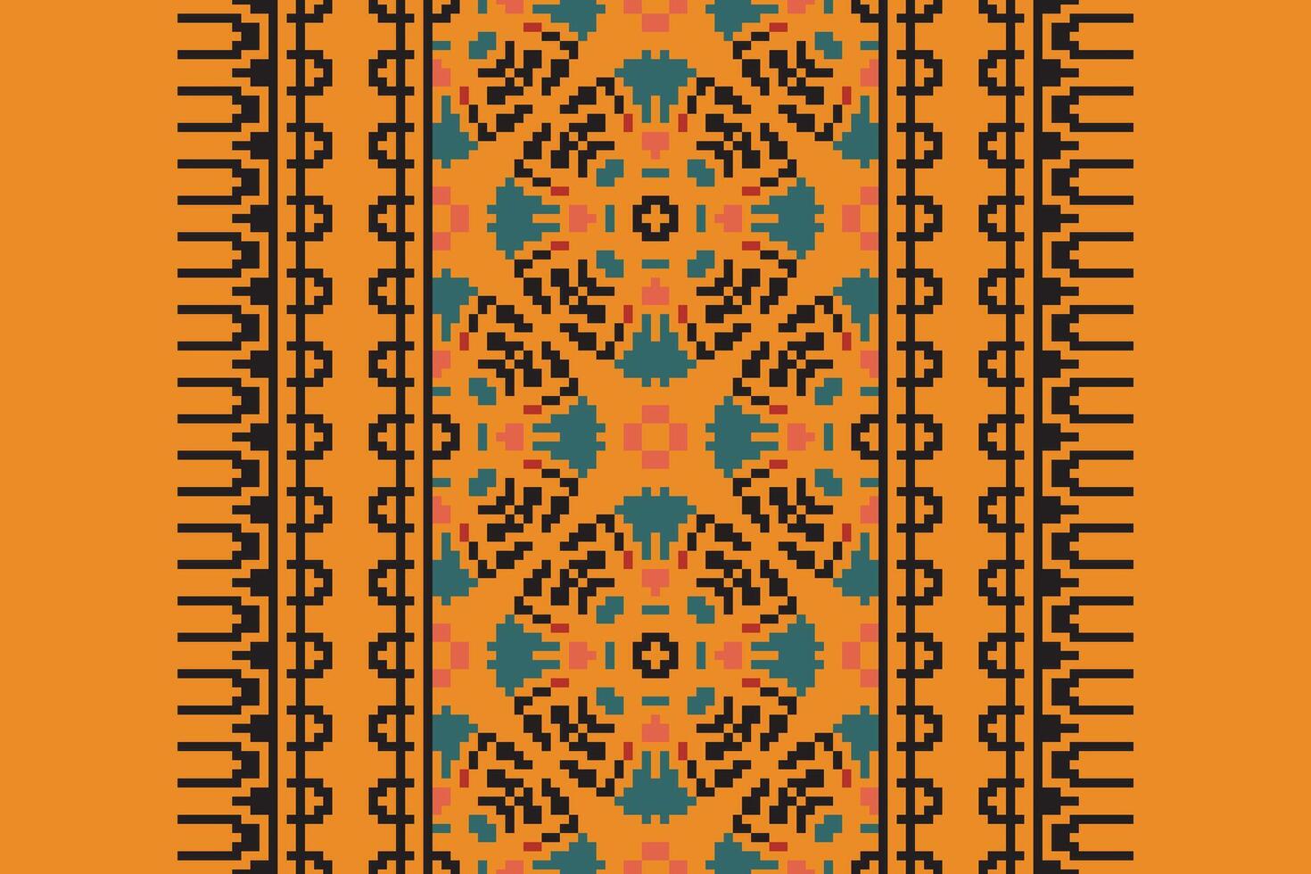 Dhoti Pattern Seamless Australian aboriginal pattern Motif embroidery, Pixel Ikat embroidery Design for Print australian curtain pattern geometric pillow model kurti mughal flowers vector